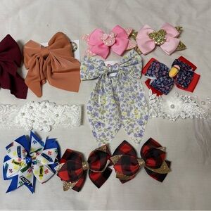 Floral and Bow Kids Hair Accessory Set